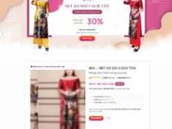 Theme WordPress Landing page áo dài