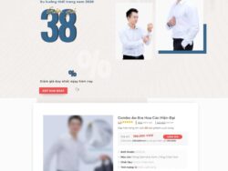 Theme WordPress landing page bán áo sơ mi
