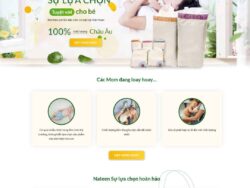 Theme WordPress landing page bỉm cho bé