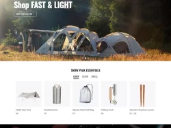 Theme WordPress bán lều du lịch, đồ phượt camping