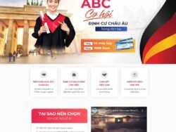 Theme WordPress landing page du học nghề