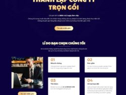 Theme WordPress landing page dịch vụ thành lập công ty, doanh nghiệp