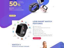 Theme WordPress landing page bán đồng hồ thông minh smartwatch
