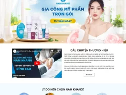 Theme WordPress gia công mỹ phẩm