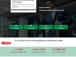 Theme WordPress landing page dịch vụ Grab