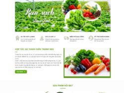 Theme WordPress hợp tác xã nông sản, rau sạch