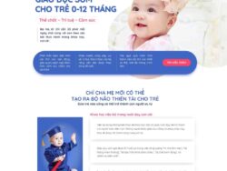 Theme WordPress landing page khóa học dạy trẻ