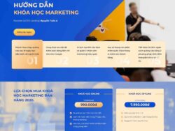 Theme WordPress landing page khóa học Marketing Online