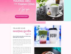 Theme WordPress Landing page nhượng quyền trà sữa