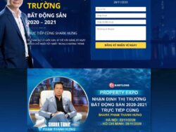 Theme WordPress Landing page tọa đàm shark Hưng